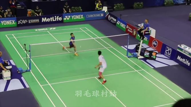 法国羽毛球队血洗泰国羽毛球队，李宗伟三分雨点燃全场